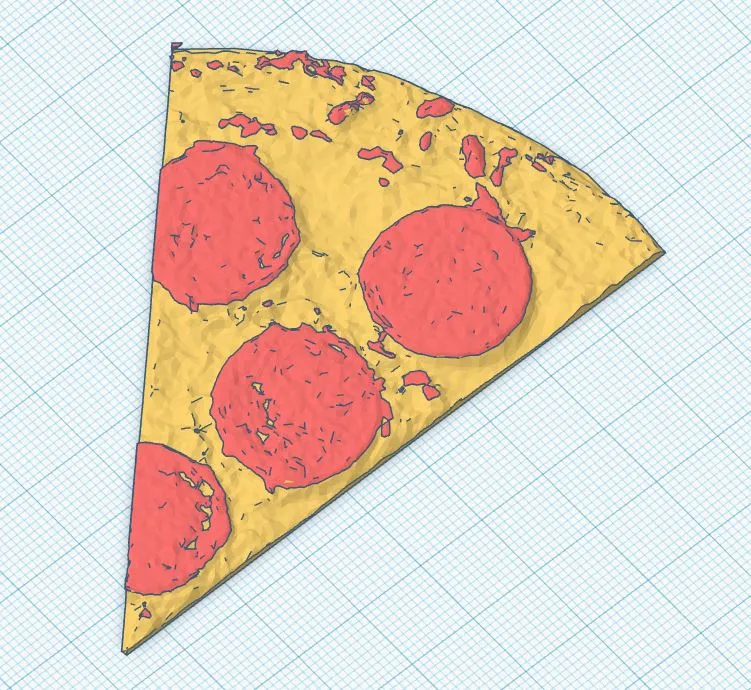 Miếng pizza giả mạo kiểu pepperoni 3D