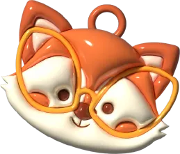 Móc khóa hình con cáo 4