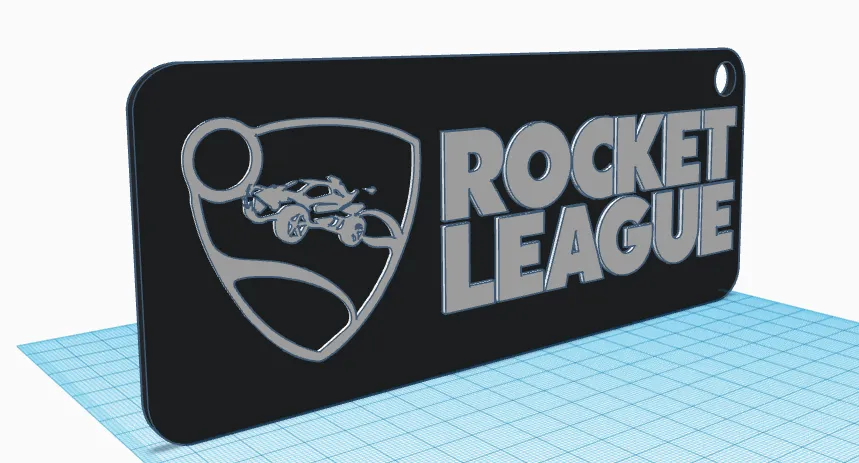 Thẻ chìa khóa Rocket League với phông chữ tùy chỉnh