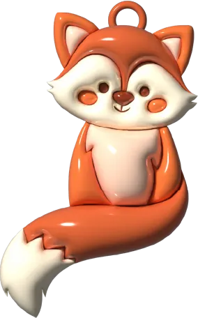 Chìa khóa hình con cáo dễ thương