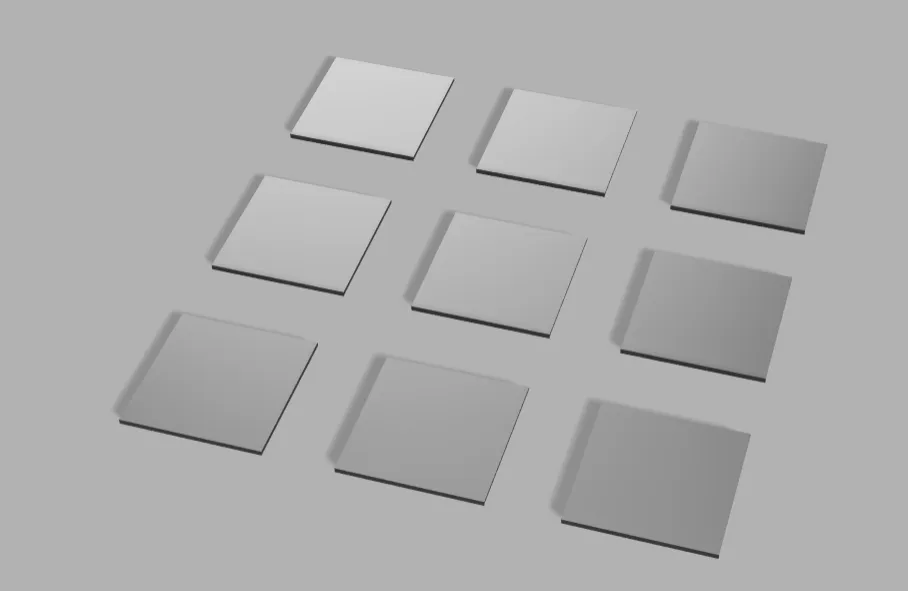 Bài kiểm tra lớp đầu tiên hoàn hảo với 9 hình vuông 50x50mm