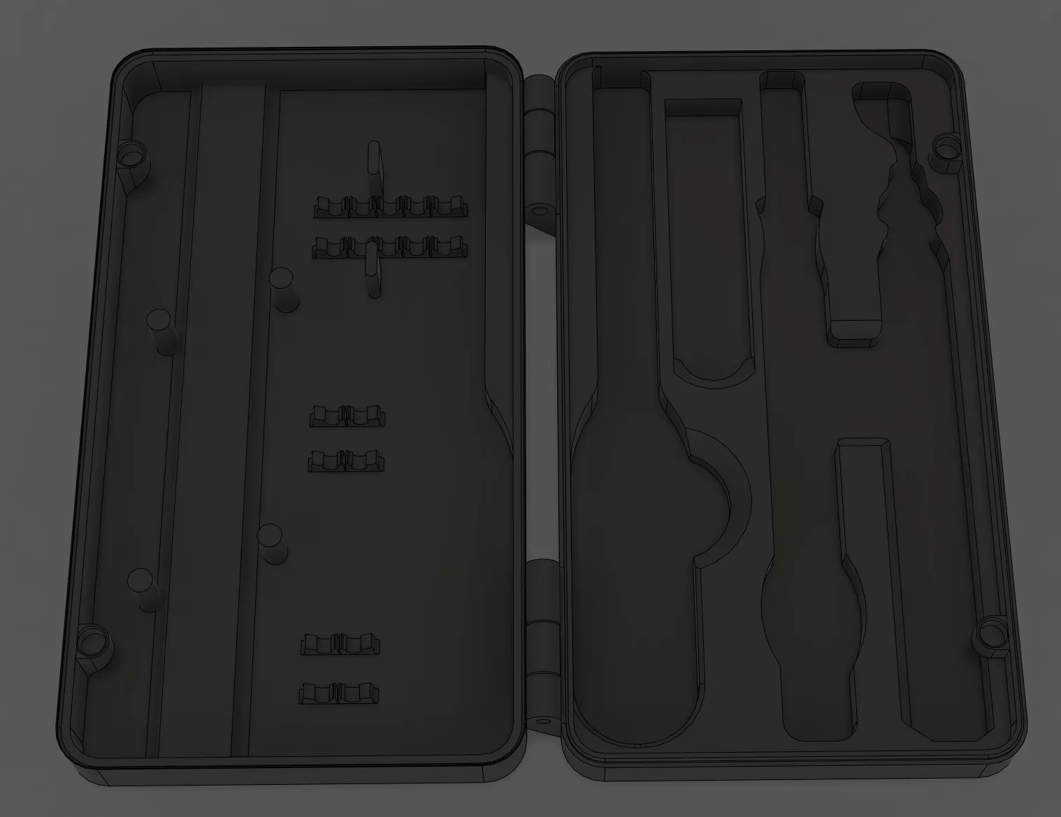 Hộp đựng dao cắt và dụng cụ làm sạch với khóa từ tính