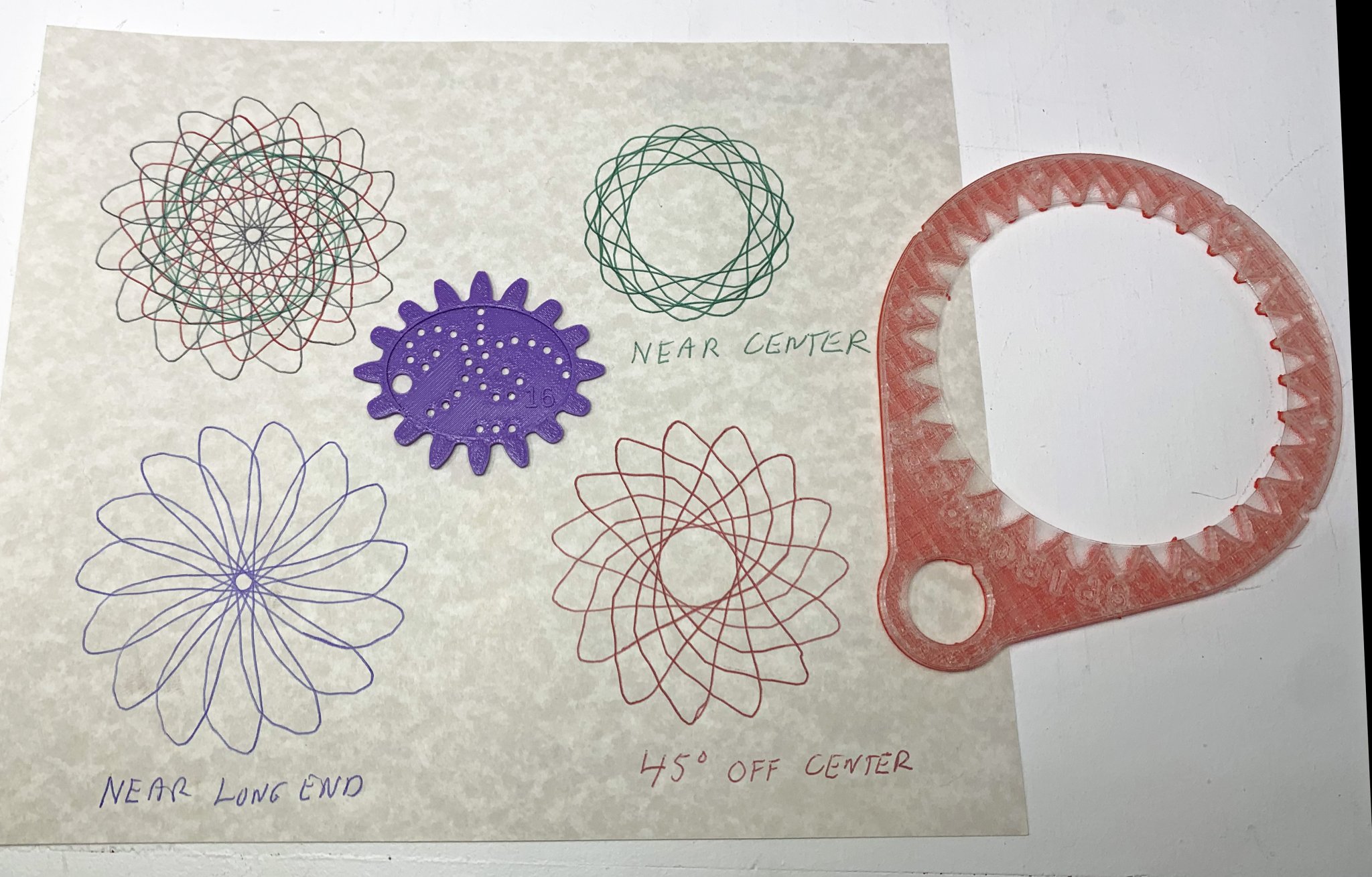 Bánh răng oval 16T cho khung Spirograph của 3Domas