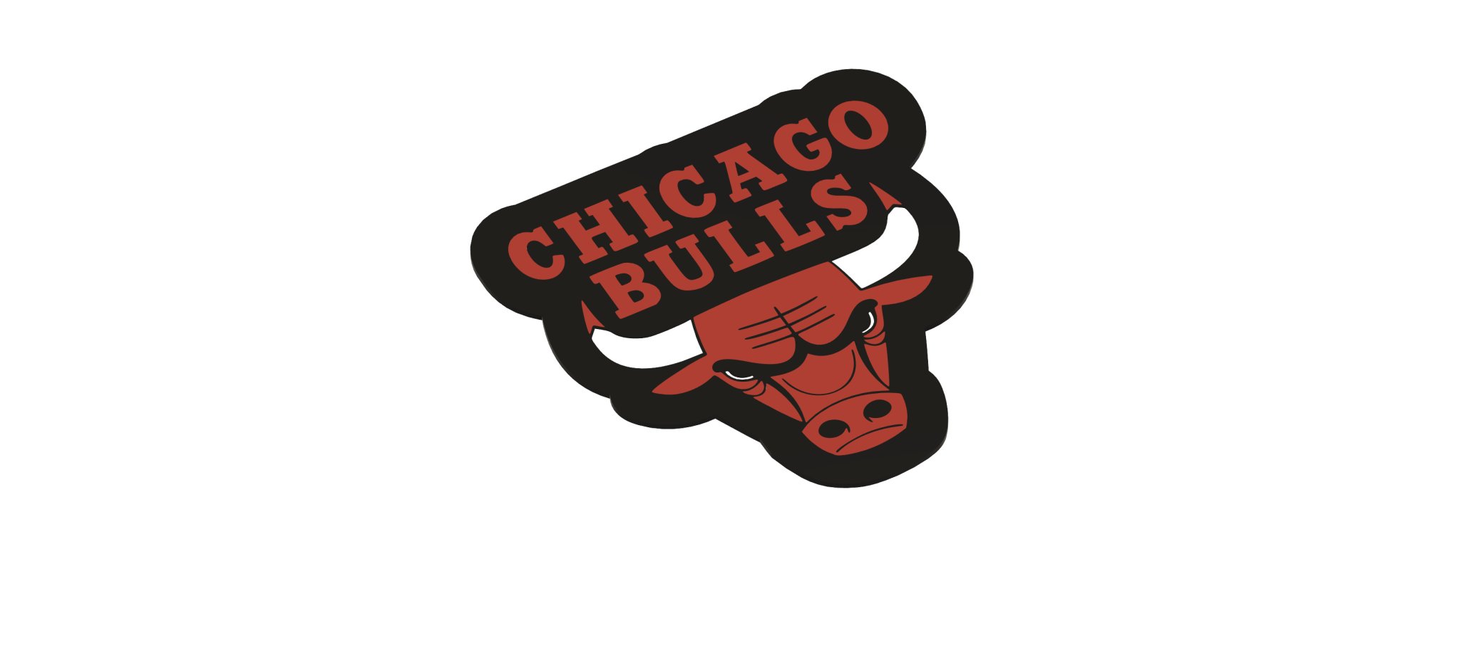 Hộp đèn logo Chicago Bulls thiết kế bằng Fusion 360