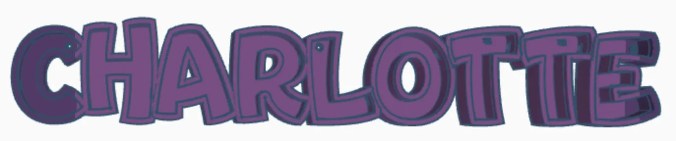 Đèn LED tên CHARLOTTE - Mô hình in 3D cho trẻ em