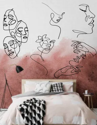 Dòng tranh tường về khuôn mặt phụ nữ nghệ thuật