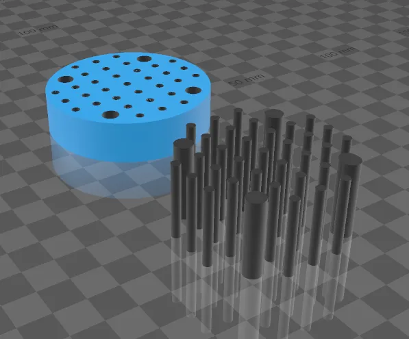 Đế sấy cho in 3D resin và trình bày mẫu vật