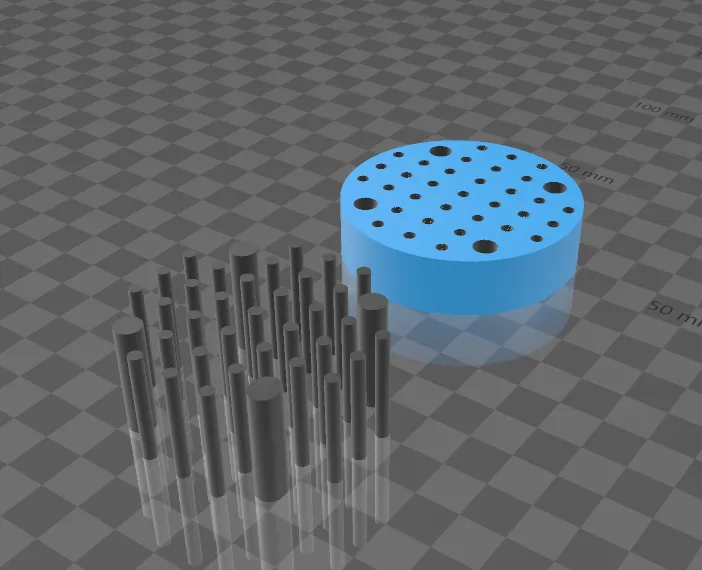 Đế sấy cho in 3D resin và trình bày mẫu vật