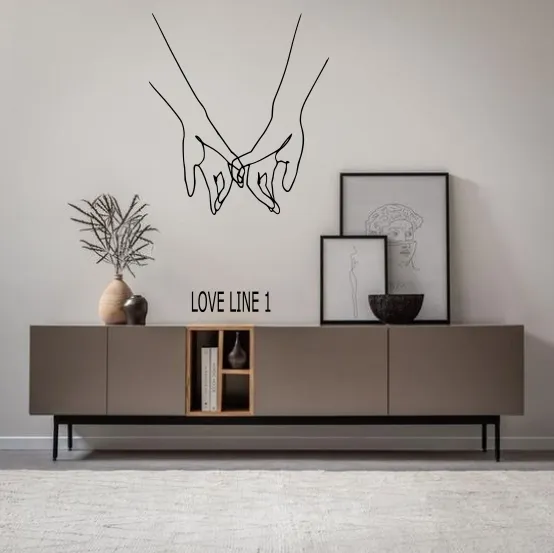 Bức tranh tình yêu hai người nắm tay trong nghệ thuật đường ...