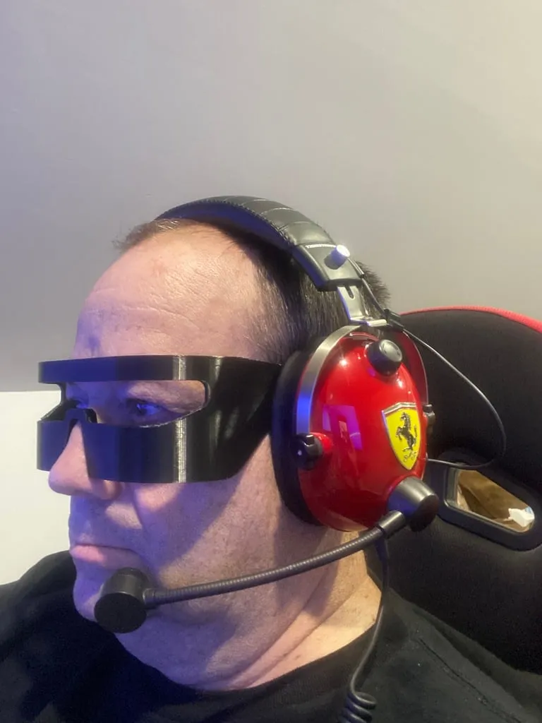 Kính chắn gió đua xe mô phỏng góc nhìn dọc cho mũ bảo hiểm F1