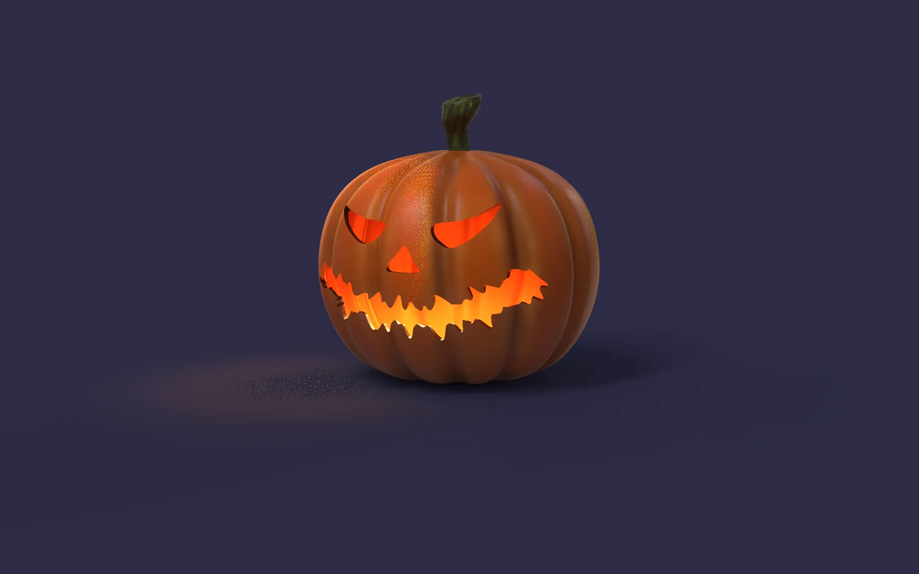 Đèn bí ngô Halloween in 3D với lỗ đặt nến LED