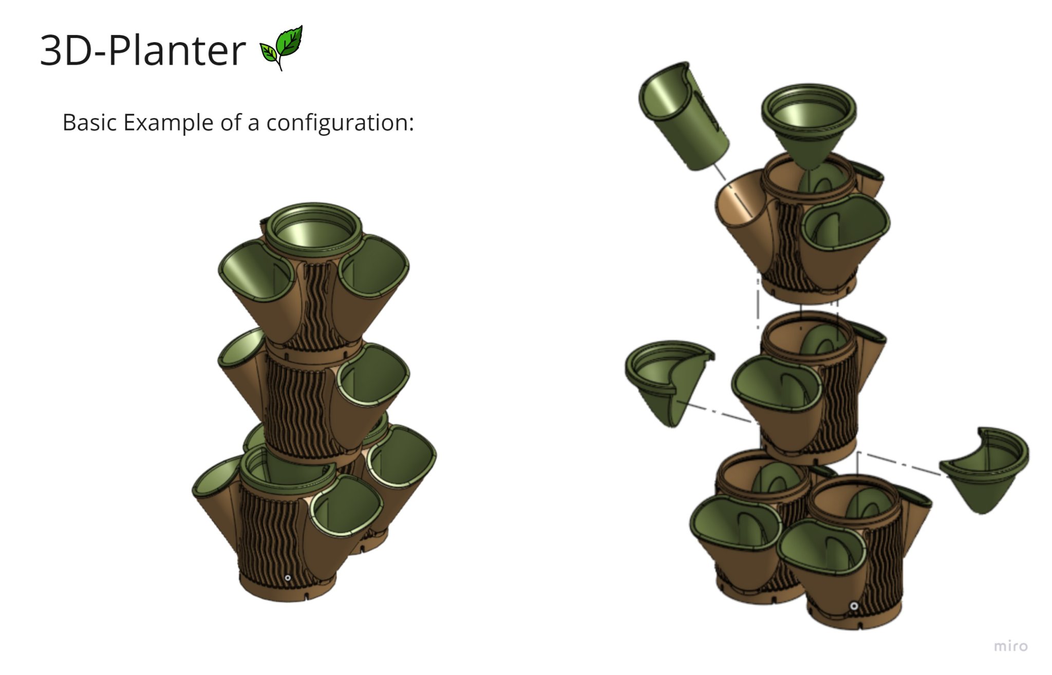 Hệ thống trồng cây đứng in 3D với gạch tùy chỉnh
