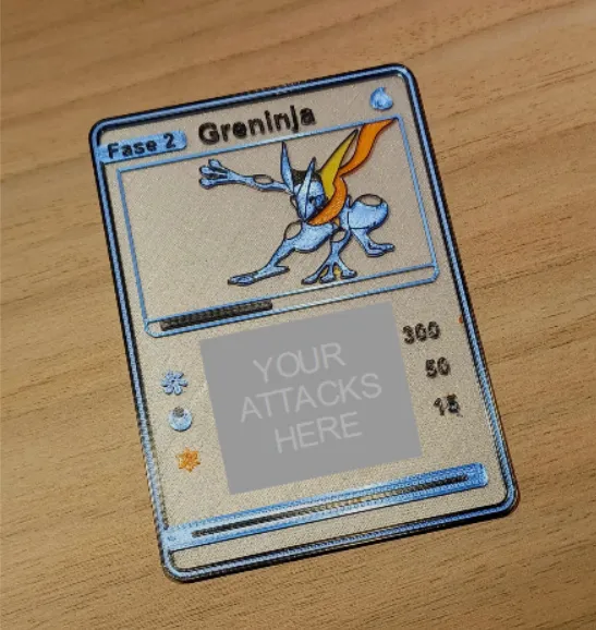 Thẻ Pokemon Greninja với tính năng thay đổi màu sắc thủ công