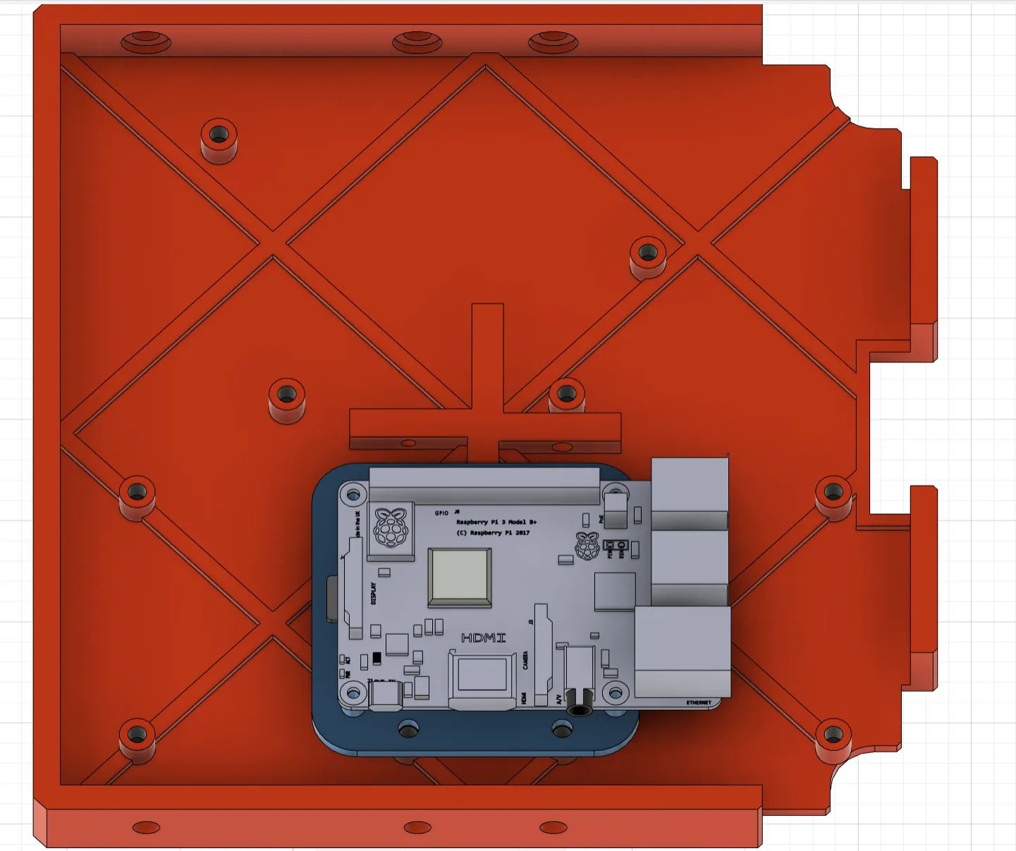Giá đỡ Pi 3B cho bảng đáy Rook 2020 MK1
