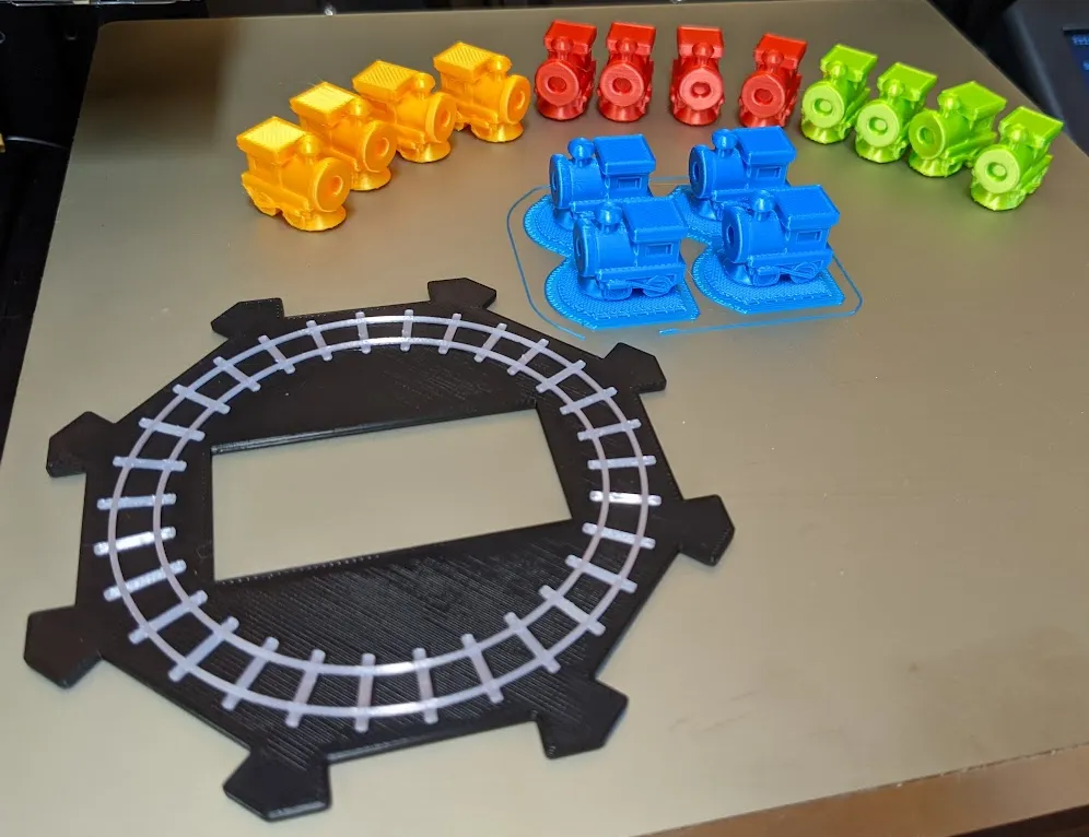 Đường ray xe lửa trung tâm cho bộ domino Mexican Train