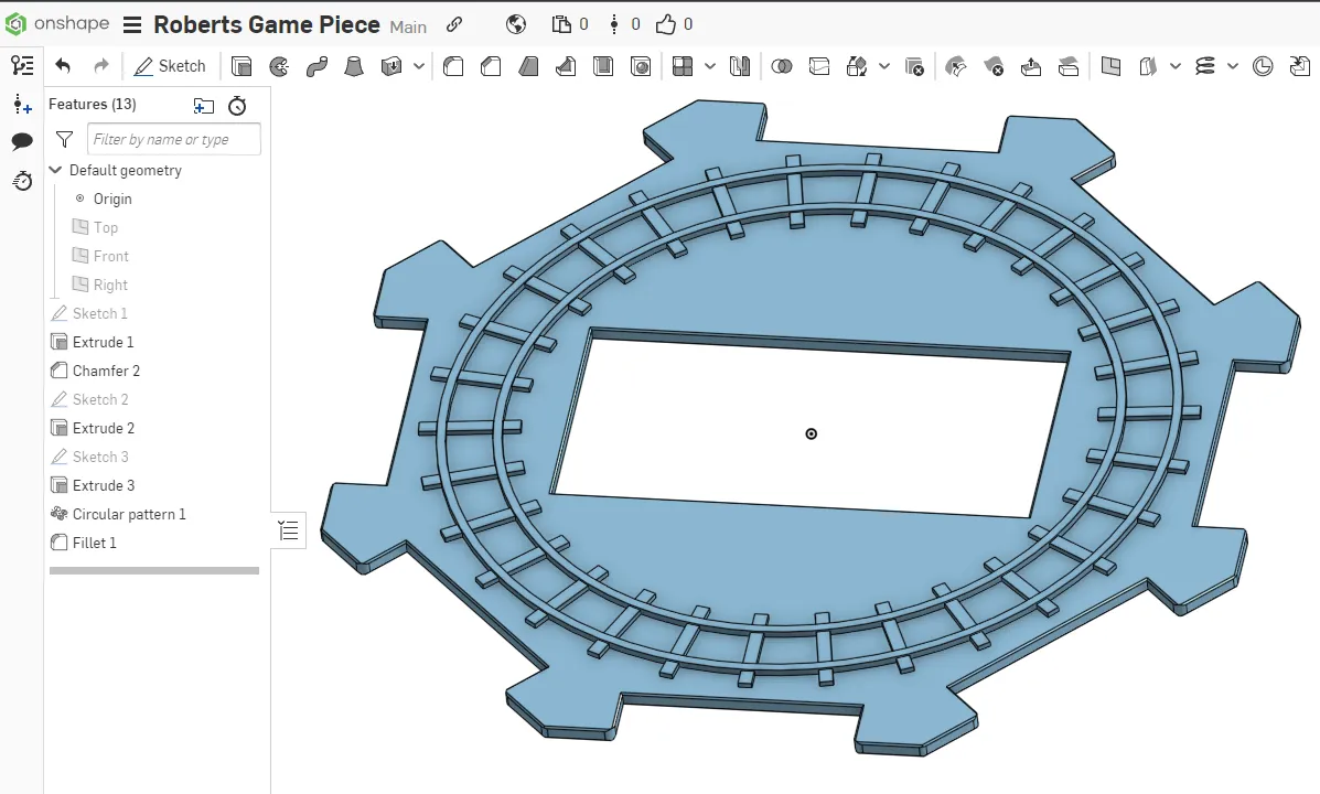 Đường ray xe lửa trung tâm cho bộ domino Mexican Train