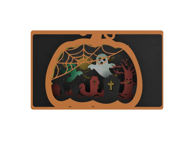 Hộp bóng ma Halloween với ánh sáng phát quang