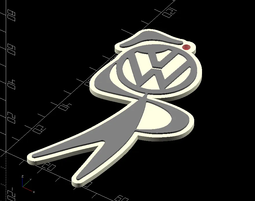 Nhân vật dịch vụ Volkswagen và móc khóa thỏ