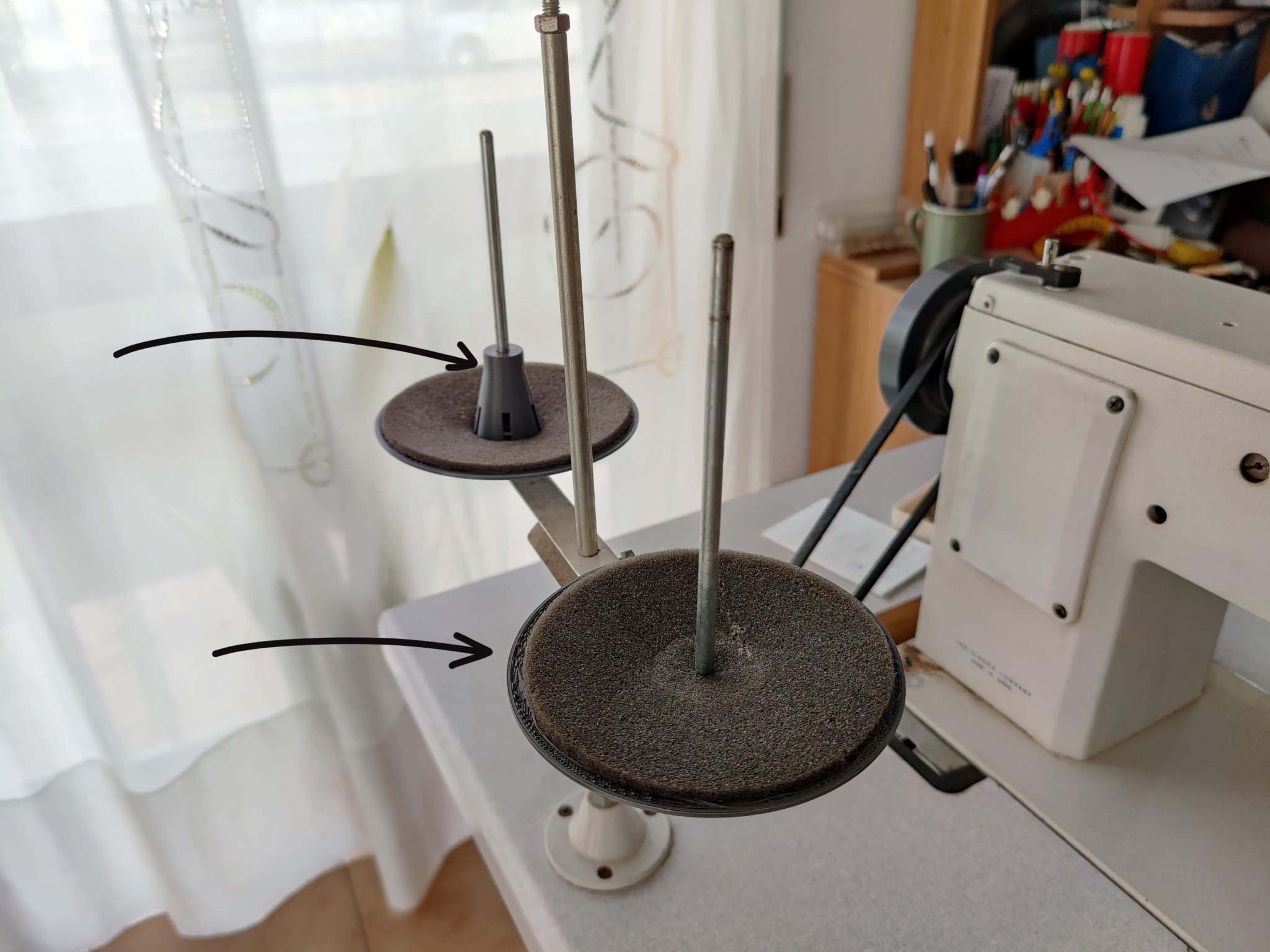 Giá đỡ chỉ may cho máy may chuyên dụng