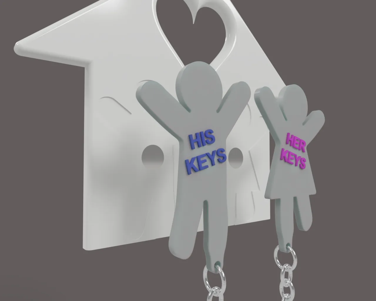 Móc khóa đôi dễ thương cho nhà của bạn