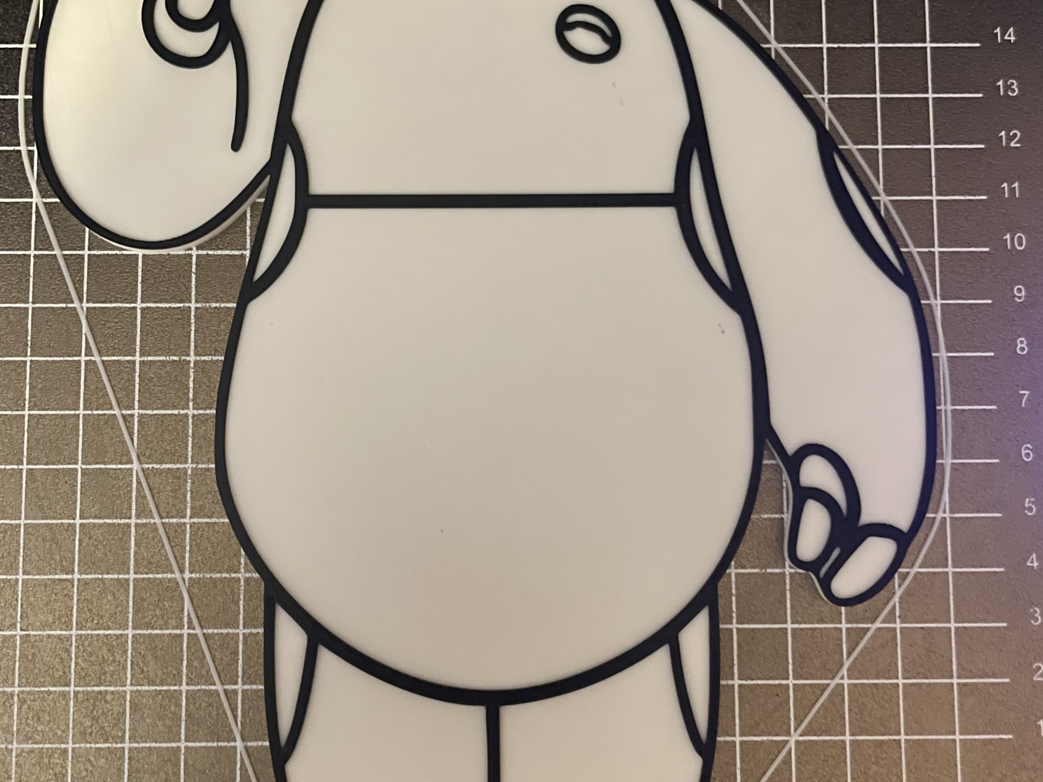 Bảng tường 2D Baymax với thiết kế màu sắc thay đổi