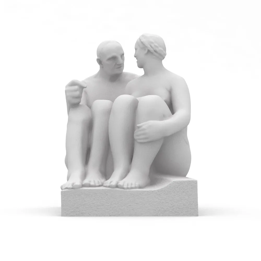 Tượng điêu khắc "Người đàn ông lớn tuổi và cô gái trẻ c...