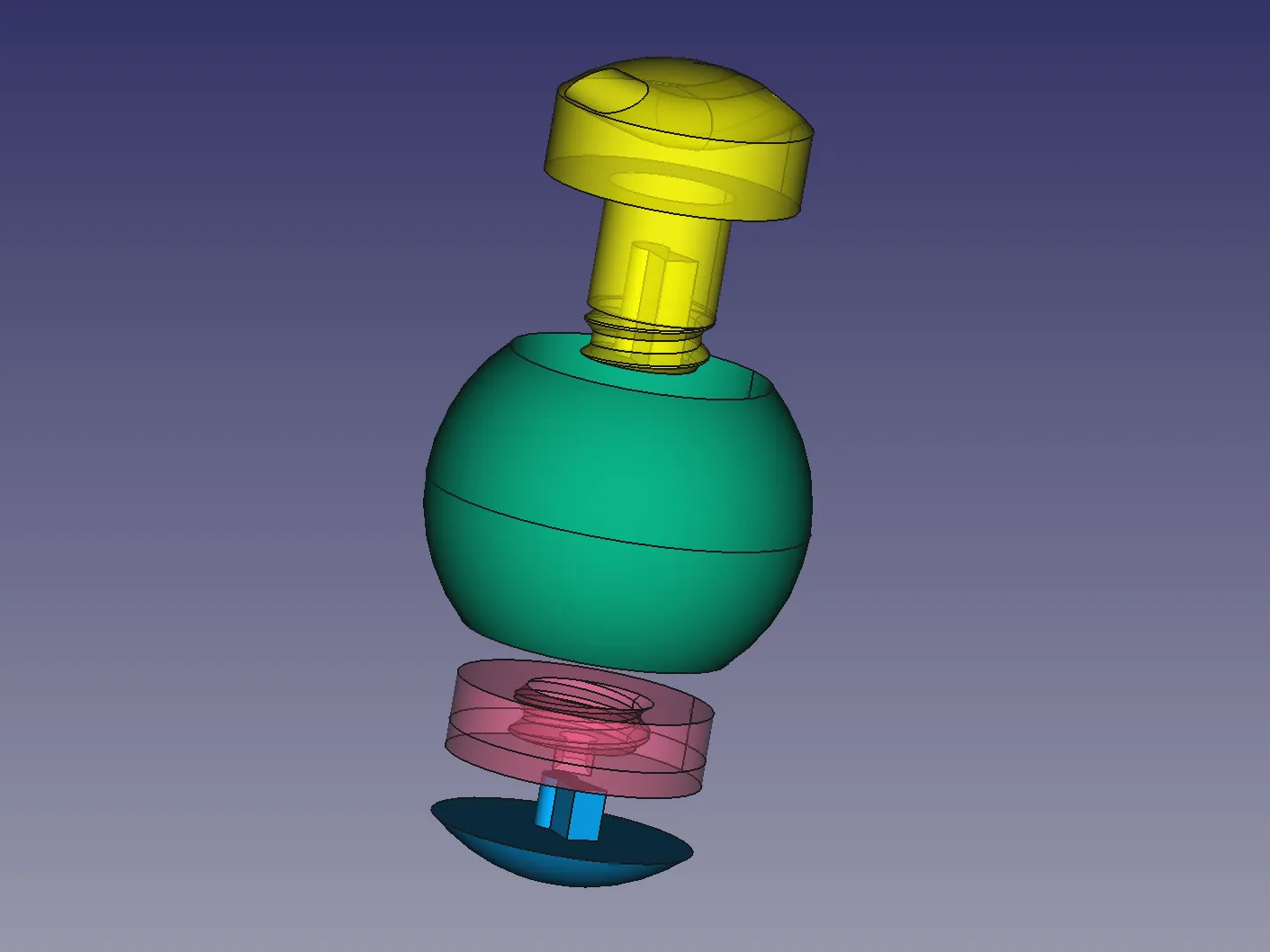 Móc chìa khóa hình cầu có thể vặn xoáy