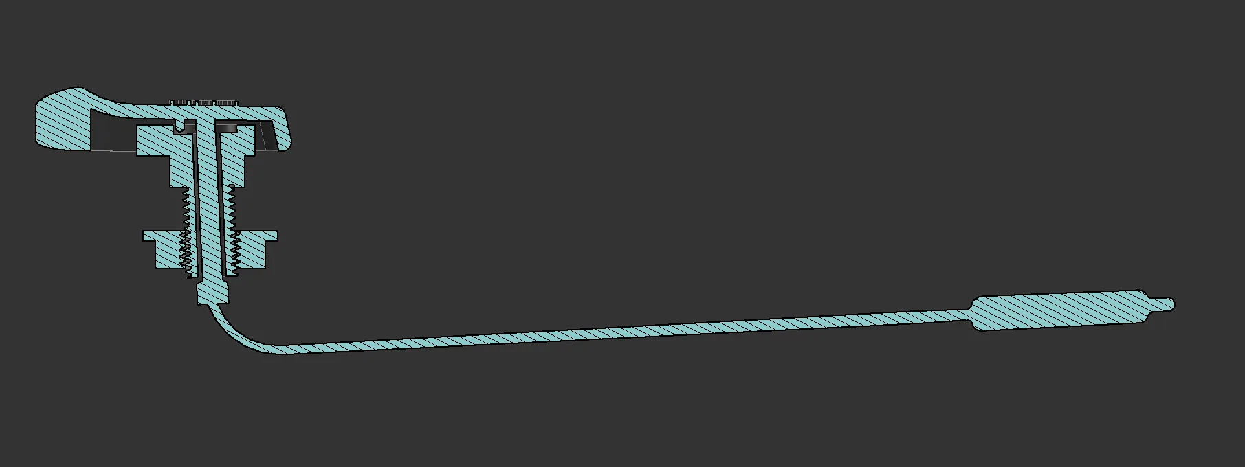 Cần gạt nước toilet thay thế cho bồn nước thiết kế lỗ vuông