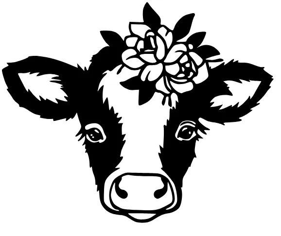 Trang trí tường hình bò cái nghệ thuật