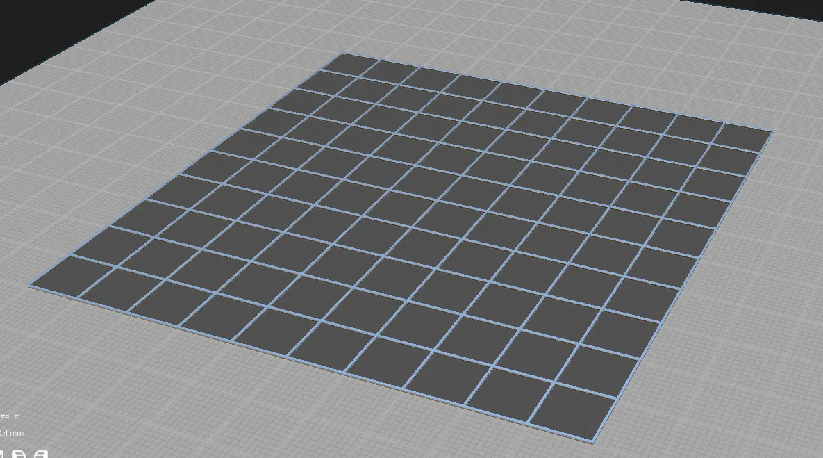 Lưới làm sạch giường in 3D theo tham số