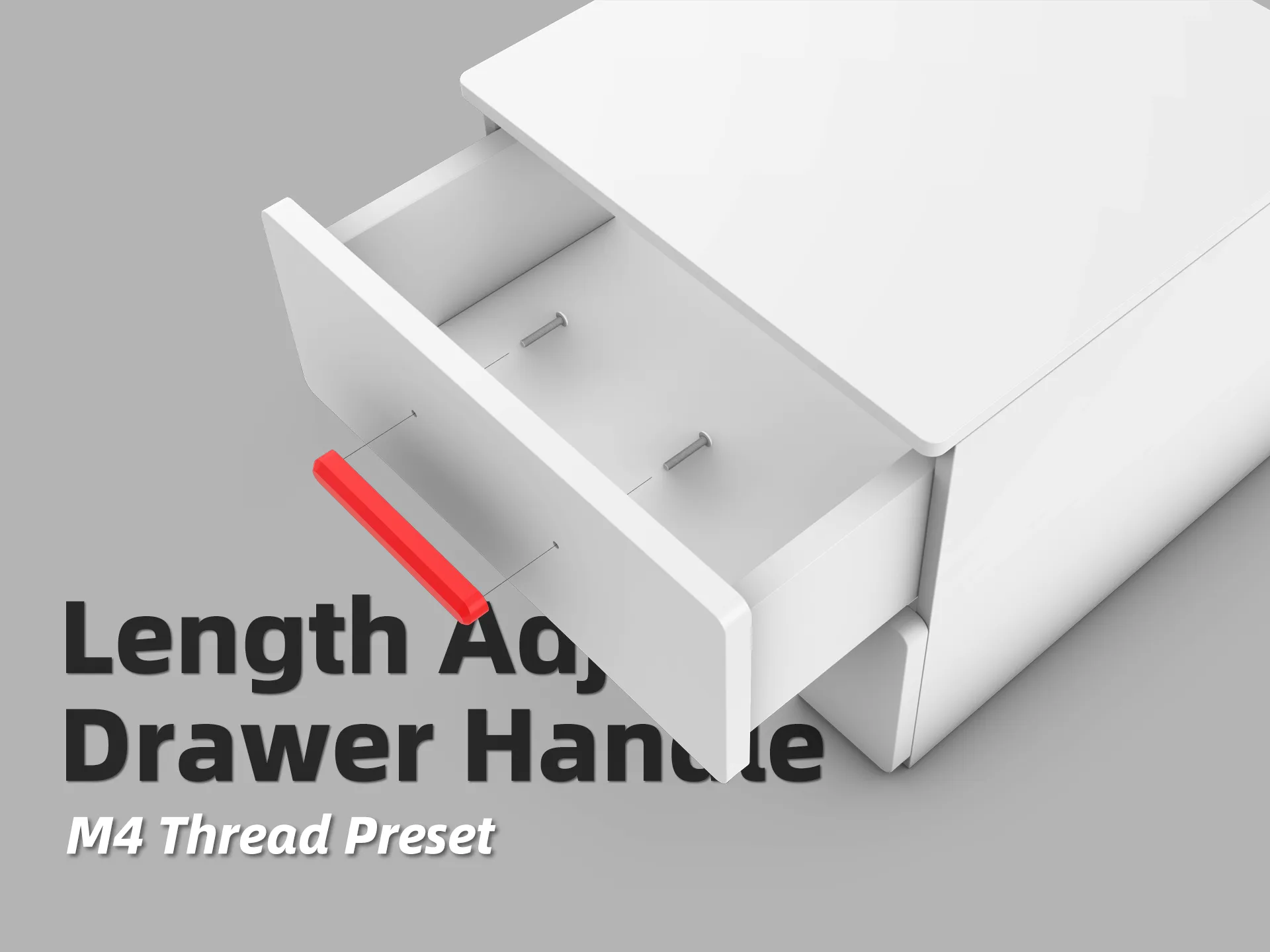 Tay nắm ngăn kéo điều chỉnh độ dài dễ dàng