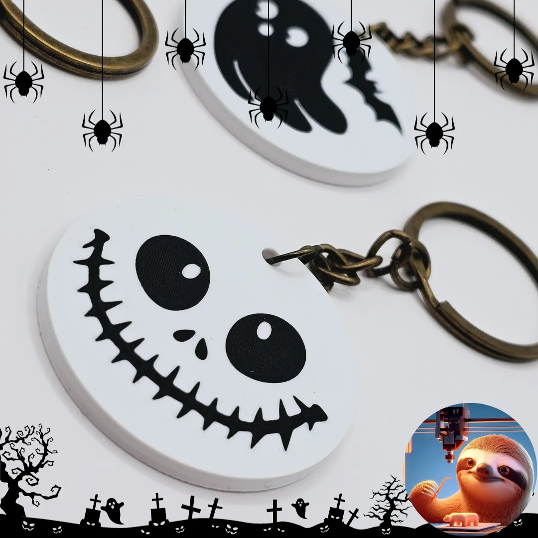 Móc khóa Halloween 3D với thiết kế ma quái (BỘ 4)