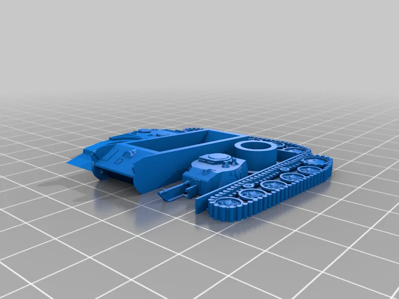 Mô hình xe tăng Toldi 1 tỷ lệ 1/100 dễ in