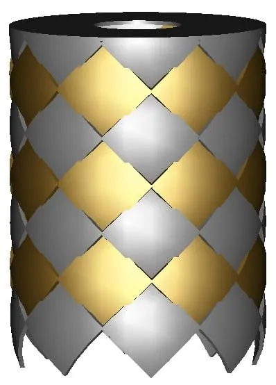 Đèn chụp đa vật liệu thiết kế hai màu đầu tiên