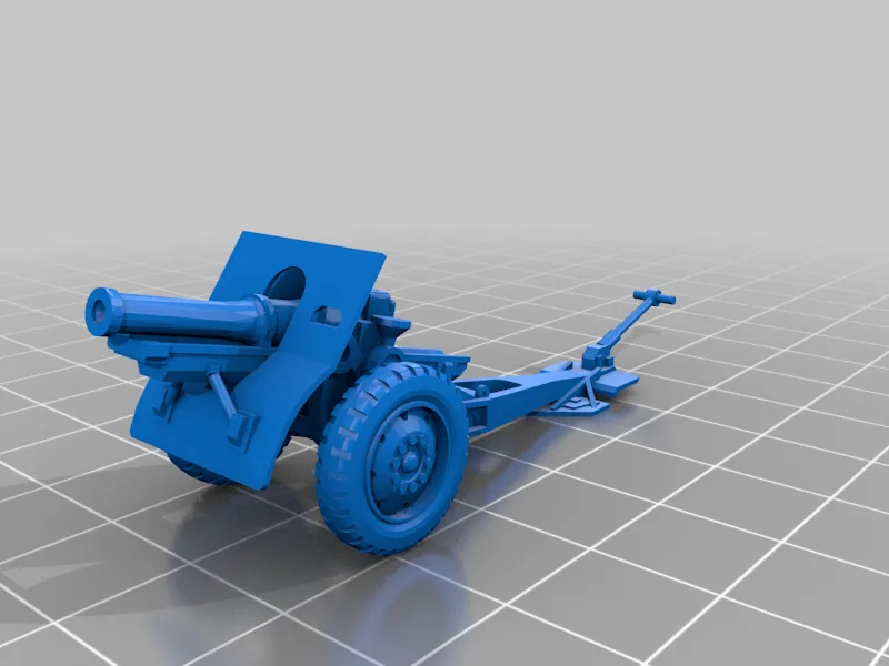 Pháo tự hành M1918 155mm dễ in tỉ lệ 1/100