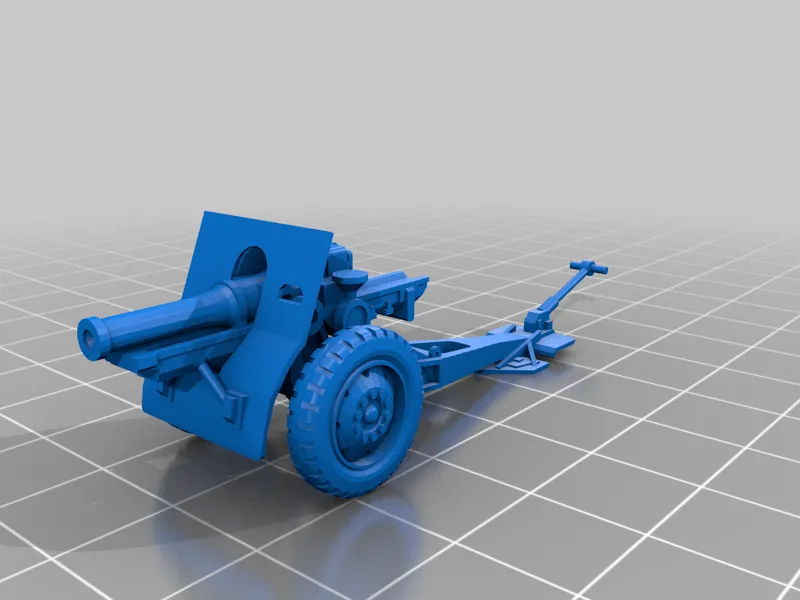 Pháo tự hành M1918 155mm dễ in tỉ lệ 1/100