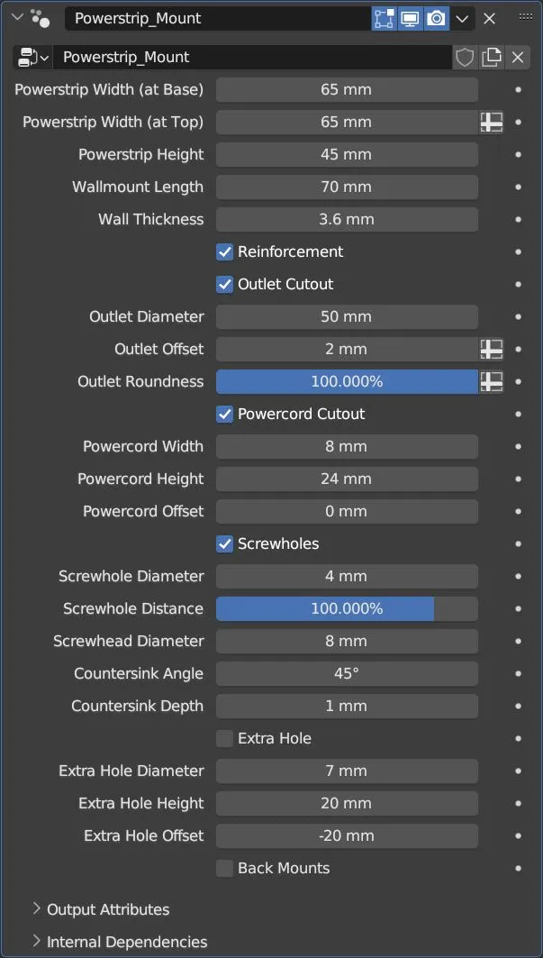 Giá đỡ ổ cắm điện điều chỉnh theo yêu cầu sử dụng