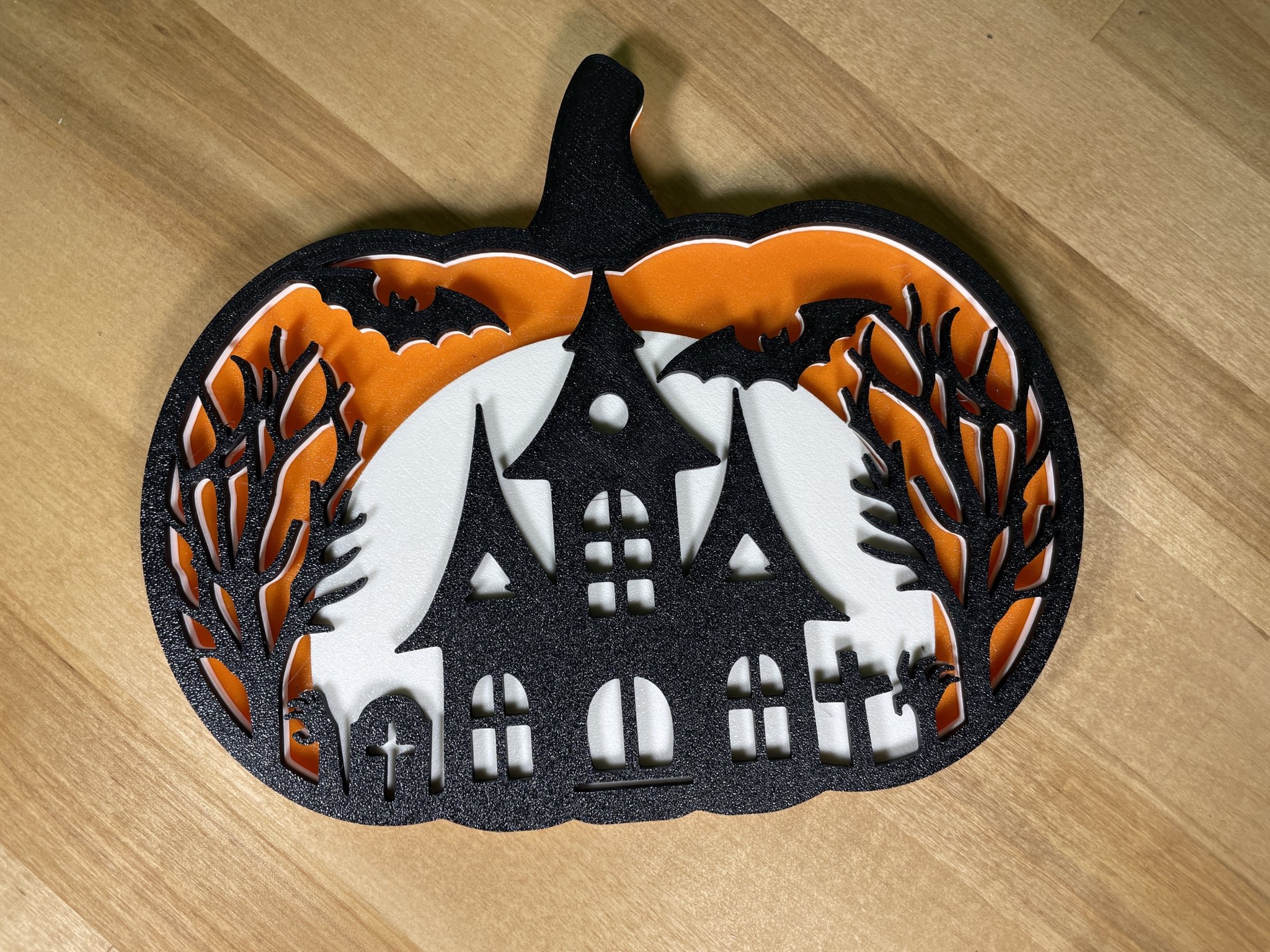 Đèn trang trí bí ngô Halloween nhiều lớp