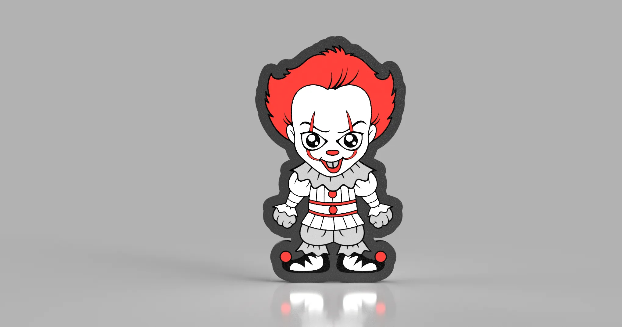 Hộp đèn Pennywise trang trí Halloween với đèn LED