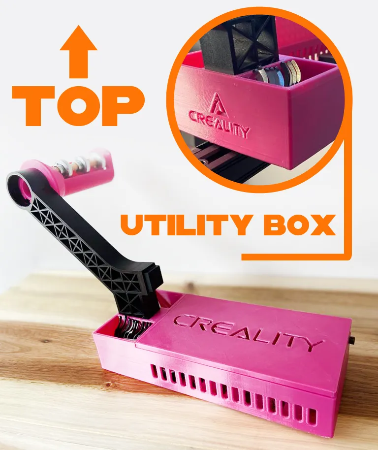 Giá đỡ cuộn filament gắn trên cao với hộp tiện ích cho CR6SE