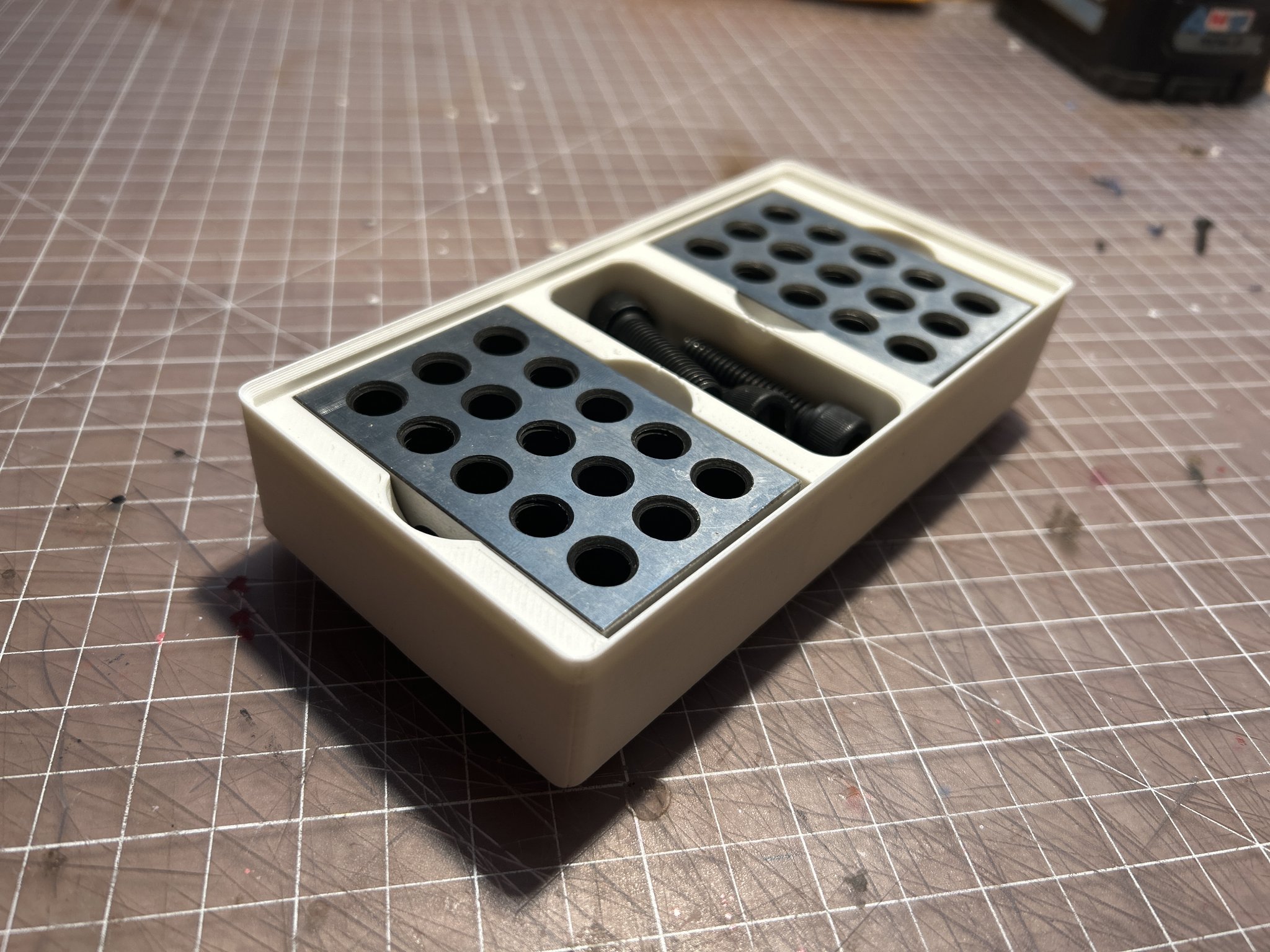 Mô-đun lưu trữ 123 khối Gridfinity cho 2 khối