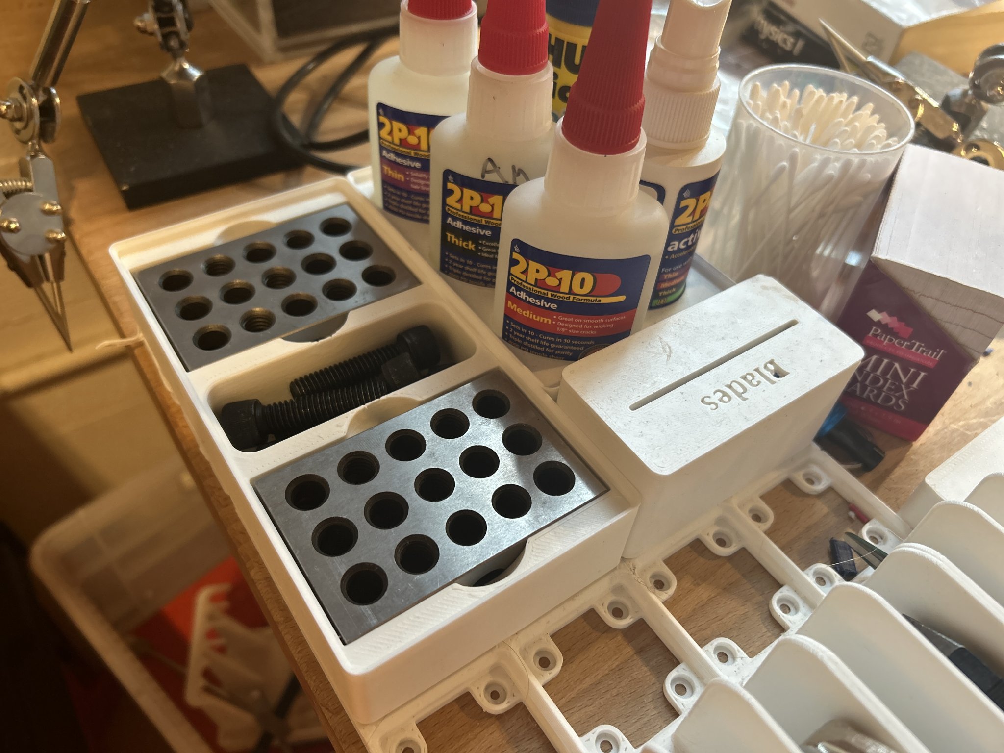 Mô-đun lưu trữ 123 khối Gridfinity cho 2 khối