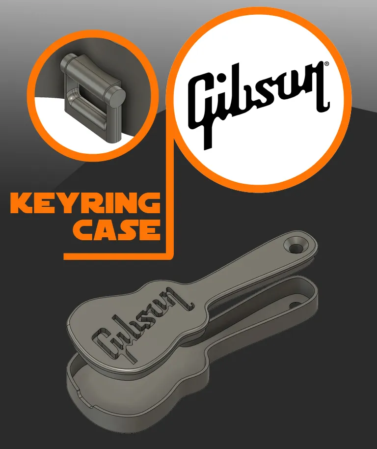 Móc khóa hộp đàn guitar in 3D với thiết kế tinh xảo