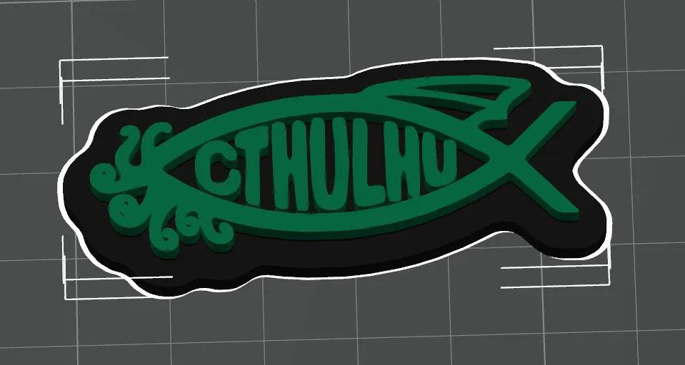 Biểu tượng cá Cthulhu in màu sắc đa dạng