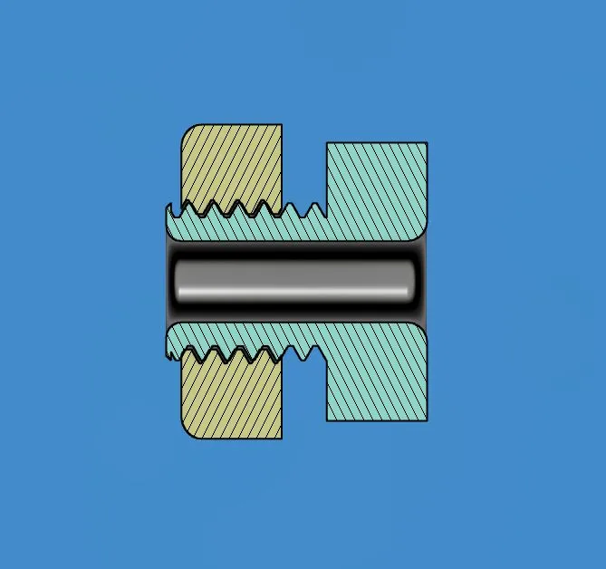 Bu lông rỗng và đai ốc M8 với lỗ khoan 2mm