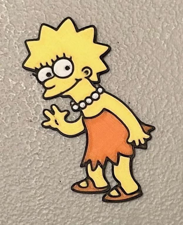 Nam châm Lisa Simpson nhiều màu sắc