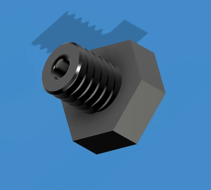 Bu lông rỗng và đai ốc M6 với lỗ 2mm