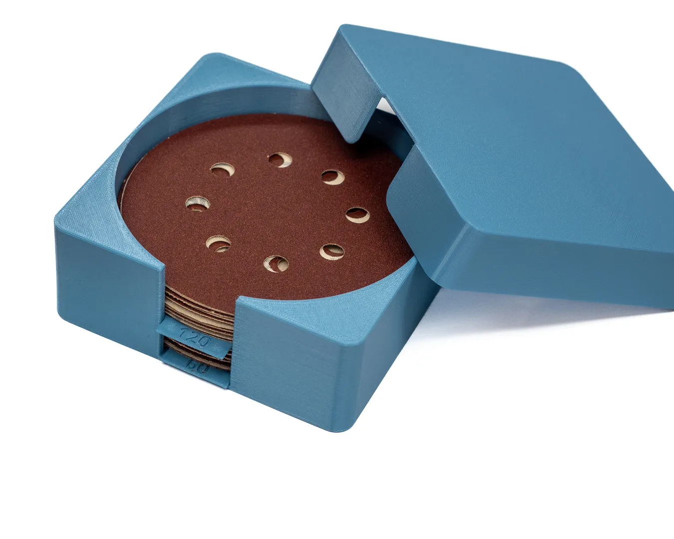 Hộp lưu trữ đĩa chà nhám và nắp đậy