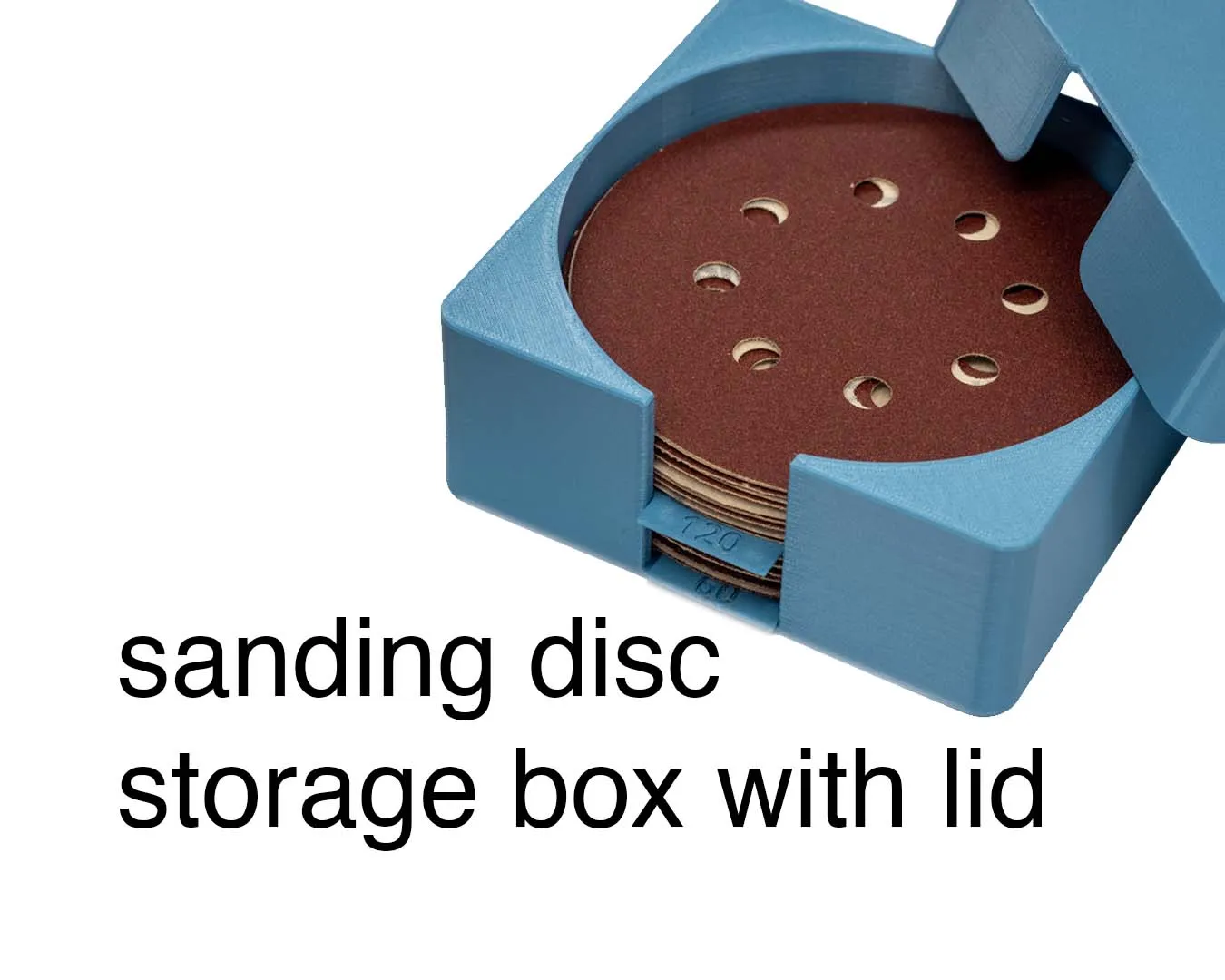 Hộp lưu trữ đĩa chà nhám và nắp đậy