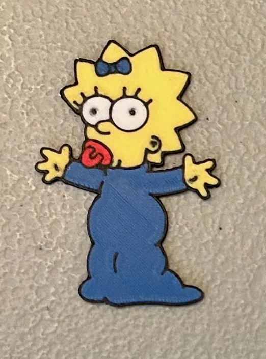 Nam châm Maggie Simpson nhiều màu sắc